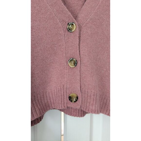 BP. Pink Cropped Drapey Oversized Cardigan - Picture 2 of 6